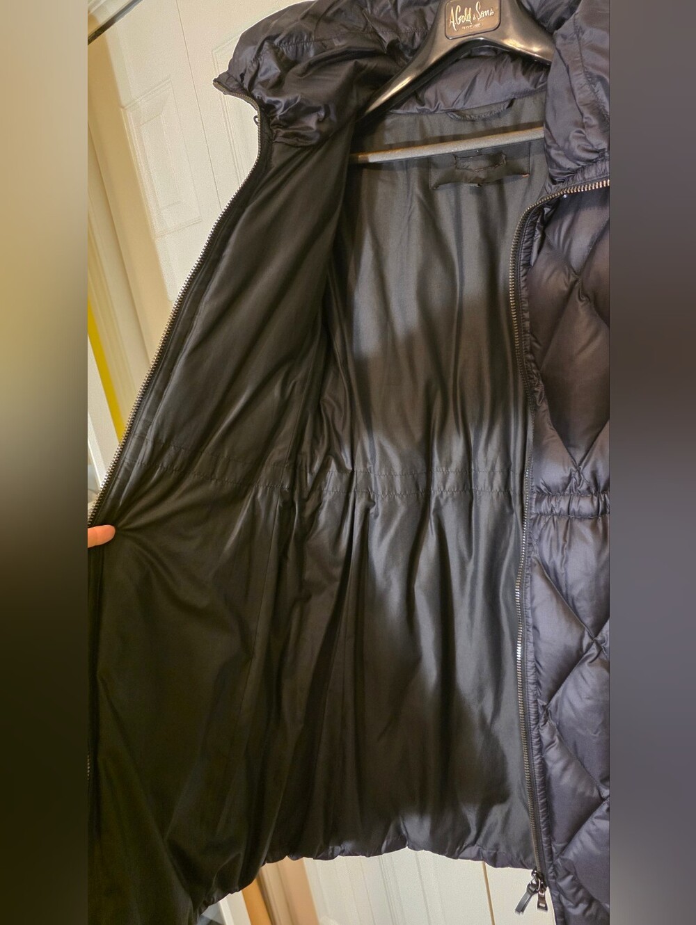 Coach Duck Down Quilted Belted Long Puffer Coat Black XS - Picture 13 of 16